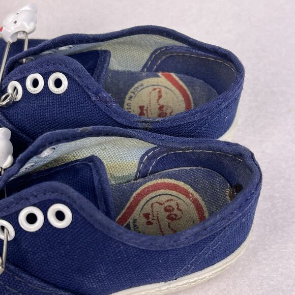 Vintage Canvas Boys Comfort Cushion Blue Sneakers Size 5 Made In USA - Picture 15 of 16